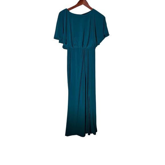 BHLDN Green Anthropologie Lena Jersey Blouson Maxi Gown Dress Size 0 - Picture 1 of 10
